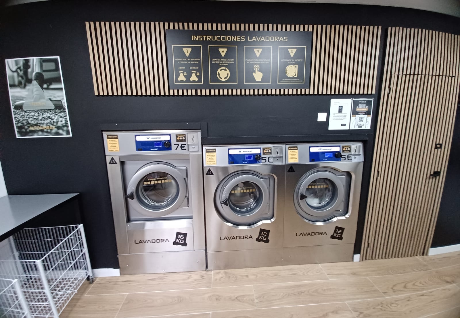 Lavadoras industriales de 12 y 16 kg en IWash Hortaleza